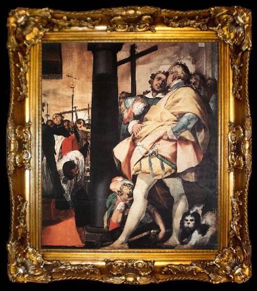 framed  CRESPI, Giovanni Battista St Charles Borromeo Erecting Crosses a the Gates of Milan (detail) df, ta009-2